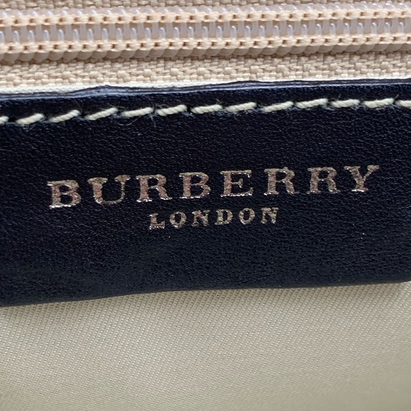 Auth Burberry Pink Boucle Wool Nova Check Plaid Lock Key Shoulder Bag Ex++ - Picture 12 of 12